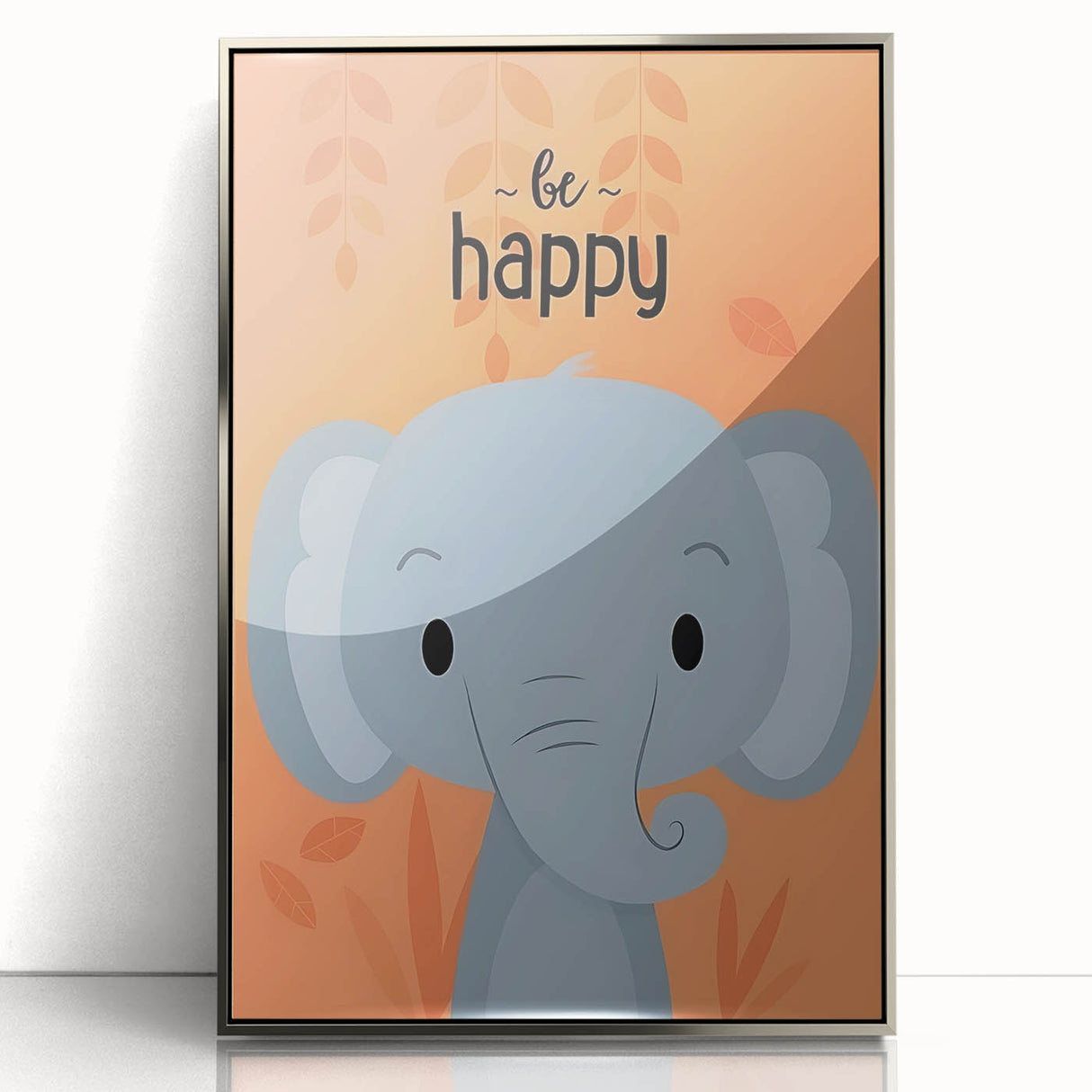 Kids Wall Art Prints - Cute Elephant Nursery Wall Art for Boys