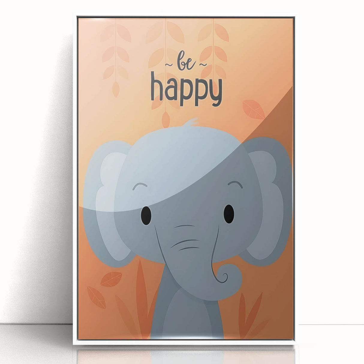 Kids Wall Art Prints - Cute Elephant Nursery Wall Art for Boys