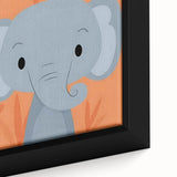 Kids Wall Art Prints - Cute Elephant Nursery Wall Art for Boys