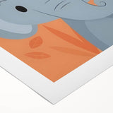 Kids Wall Art Prints - Cute Elephant Nursery Wall Art for Boys
