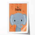 Kids Wall Art Prints - Cute Elephant Nursery Wall Art for Boys