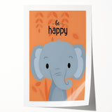 Kids Wall Art Prints - Cute Elephant Nursery Wall Art for Boys