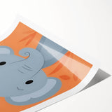 Kids Wall Art Prints - Cute Elephant Nursery Wall Art for Boys