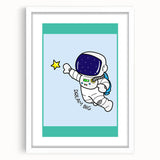 STEM Learning Wall Art - Dream Big Space Astronaut Print