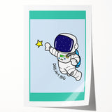 STEM Learning Wall Art - Dream Big Space Astronaut Print