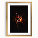 Extra large abstract art print featuring textured fall colors in a gold frame, ideal for living room decor.