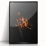 Large abstract wall art featuring autumnal hues on black framed acrylic, suitable for modern art wall decor.