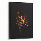 Black and white vintage poster art of a fall landscape on framed canvas, suitable for bedroom decor.