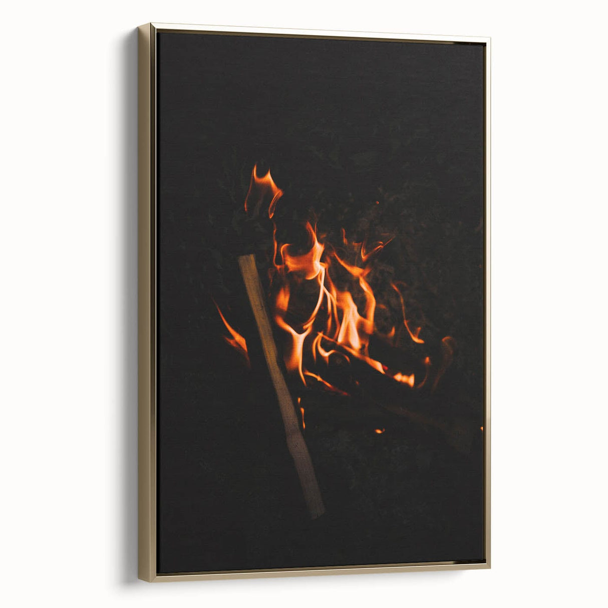 Framed canvas depicting a vintage landscape painting with autumnal colors, ideal for bedroom wall art.