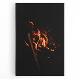 Large black and white abstract depiction of autumn trees on stretched canvas, suitable for kitchen wall art.