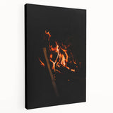 Large canvas depicting a fall scene with warm orange and red tones, ideal for kitchen wall art.