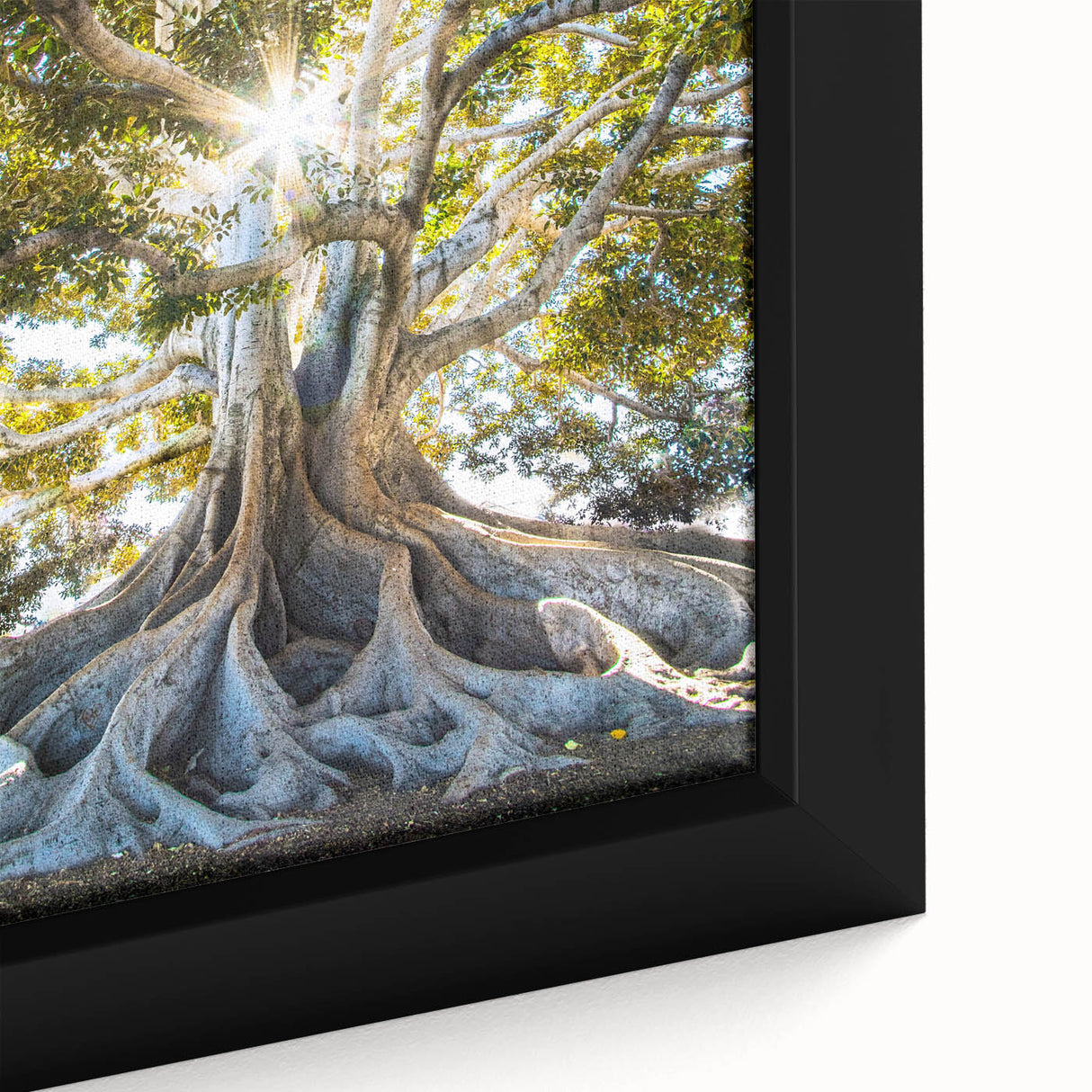 Extra large black wall art featuring a textured, colorful abstract design on framed canvas, ideal for living room decor.