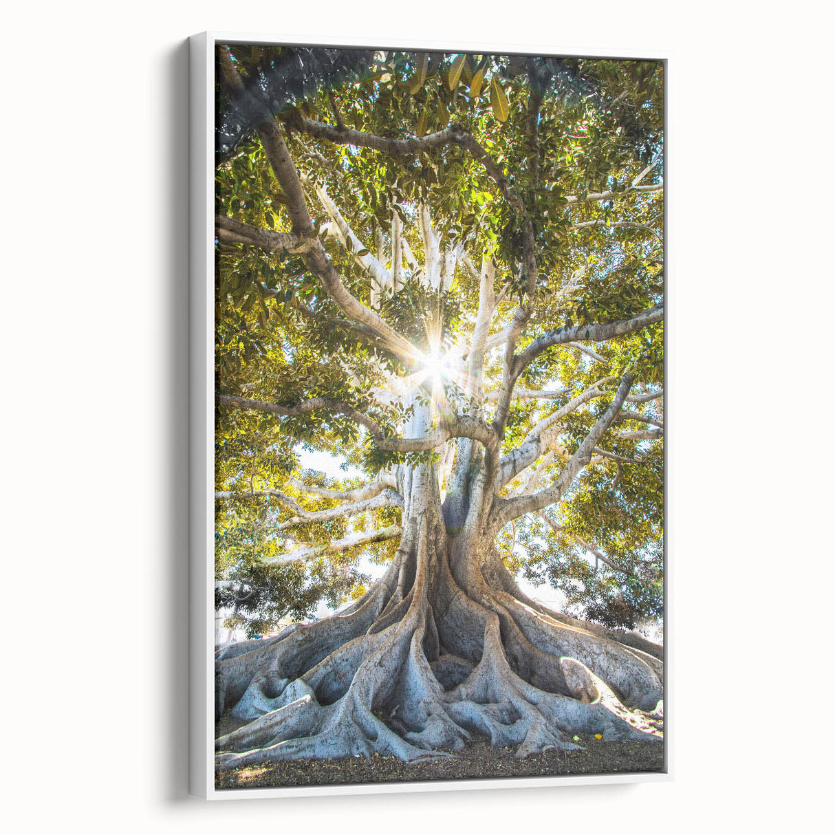 Vintage poster art of spring season on extra large framed canvas.