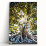 Black and white large canvas depicting the spring season, ideal for kitchen wall art or bedroom ambiance.