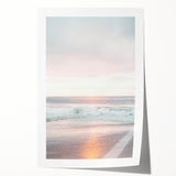 Extra large rolled canvas print featuring a floral design in pastel shades, ideal for art wall dining room or bathroom decor.