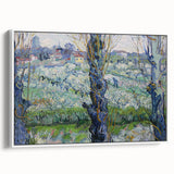 Extra large framed canvas of Van Gogh-inspired colorful art, ideal for living room decor.