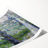 Extra large rolled canvas print featuring line art flowers in monochrome, ideal for large living room wall art.