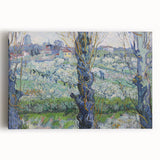 Large black and white stretched canvas print of Van Gogh's 'Starry Night', ideal for kitchen wall art or bedroom ambiance.