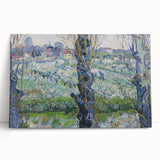 Large black and white stretched canvas print of Van Gogh's artwork, ideal for kitchen wall art.