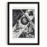 Wassily Kandinsky’s Kleine Welten VI - Abstract Monochrome Wall Art