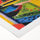 Modern Wall Art: Bold Abstract Landscape with Vibrant Geometric Design