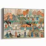 Modern Wall Art: Charming Central Park Scene with Vibrant City Life