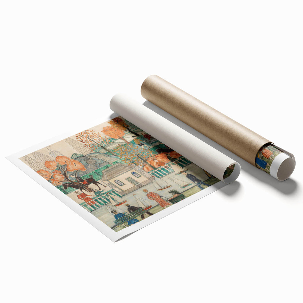 Modern Wall Art: Charming Central Park Scene with Vibrant City Life