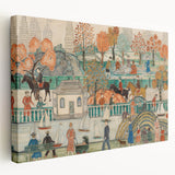 Modern Wall Art: Charming Central Park Scene with Vibrant City Life