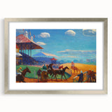 Modern Wall Art: Vibrant Race Track Scene with Dynamic Energy