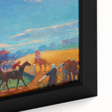 Modern Wall Art: Vibrant Race Track Scene with Dynamic Energy