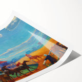 Modern Wall Art: Vibrant Race Track Scene with Dynamic Energy