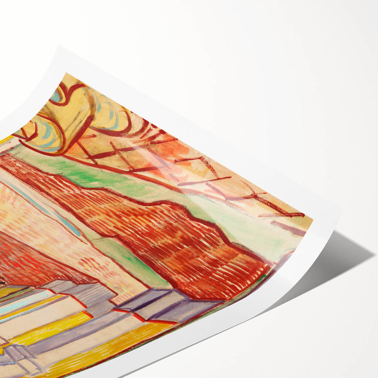 Van Gogh’s Corridor in the Asylum - Vibrant Modern Wall Art Print