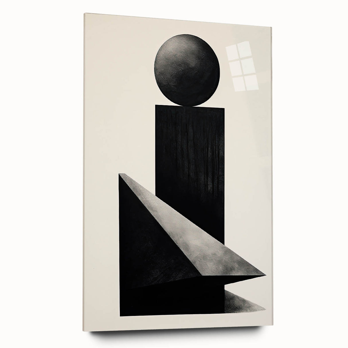 Acrylic Dining Room Artwork – Geometric Black & White Print