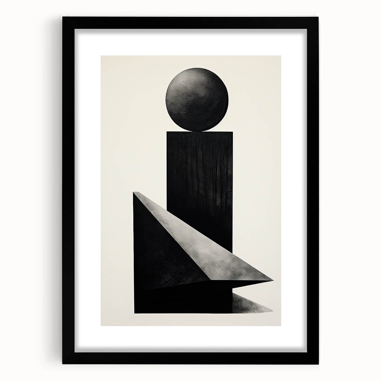 Acrylic Dining Room Artwork – Geometric Black & White Print