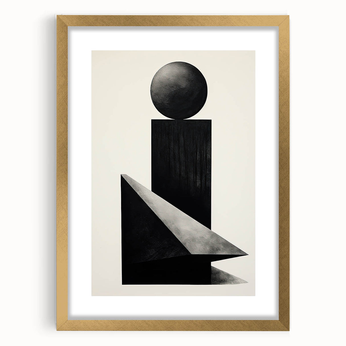 Acrylic Dining Room Artwork – Geometric Black & White Print