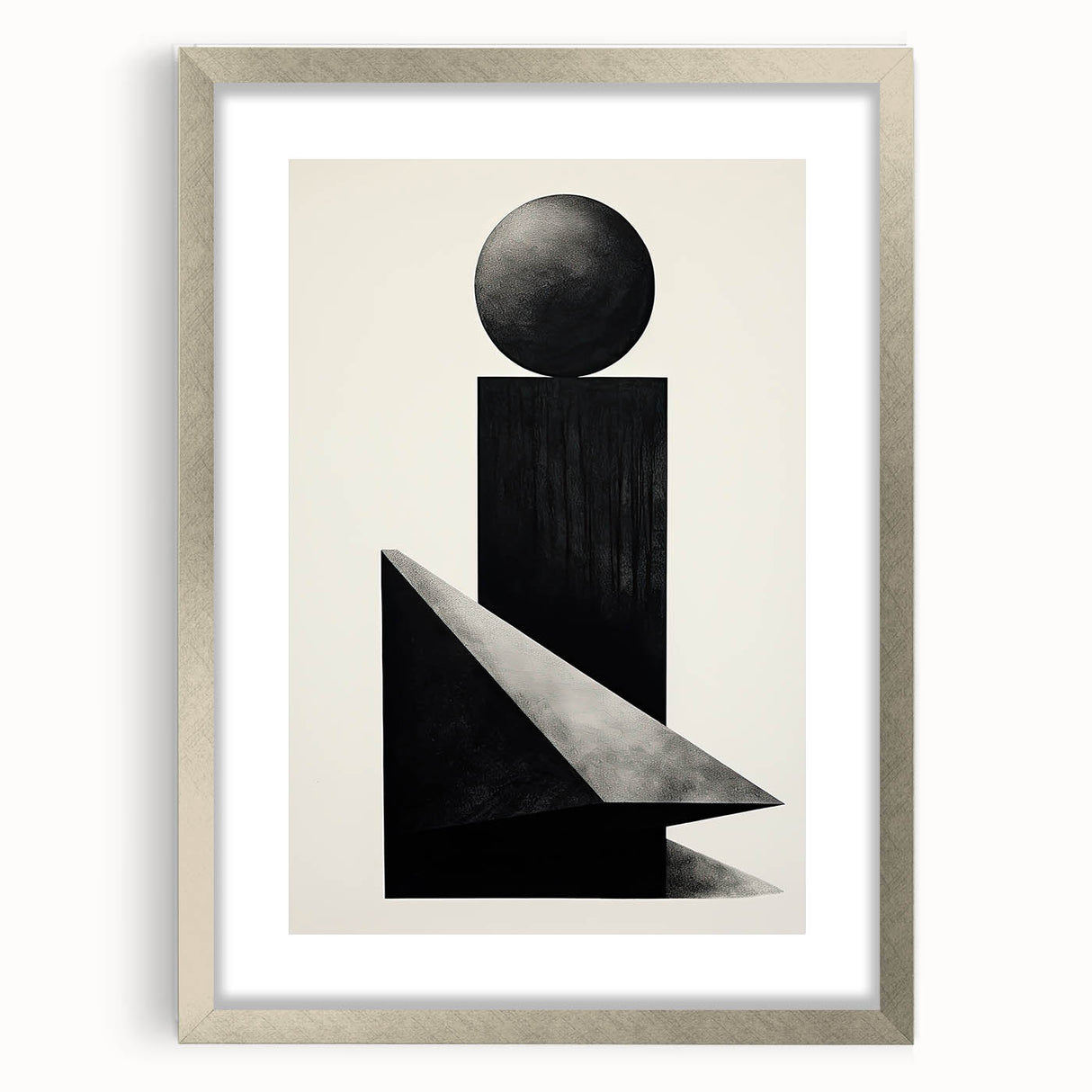 Acrylic Dining Room Artwork – Geometric Black & White Print