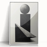 Acrylic Dining Room Artwork – Geometric Black & White Print
