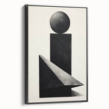 Acrylic Dining Room Artwork – Geometric Black & White Print