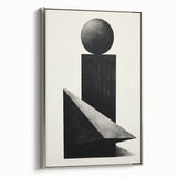 Acrylic Dining Room Artwork – Geometric Black & White Print