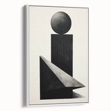 Acrylic Dining Room Artwork – Geometric Black & White Print