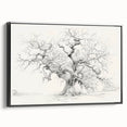 Black & White Tree Sketch Living Room Wall Art - Canvas Prints