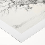 Black & White Tree Sketch Living Room Wall Art - Canvas Prints