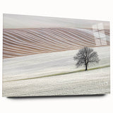 Modern Office Wall Art – Minimalist Landscape with Elegant Tree