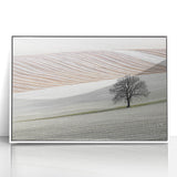 Modern Office Wall Art – Minimalist Landscape with Elegant Tree