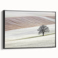 Modern Office Wall Art – Minimalist Landscape with Elegant Tree