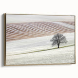 Modern Office Wall Art – Minimalist Landscape with Elegant Tree