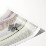 Modern Office Wall Art – Minimalist Landscape with Elegant Tree