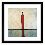 Abstract figurative art frame in matte black, showcasing a minimalist design with intricate details, perfect for modern home decor. Ideal for enhancing artistic spaces.