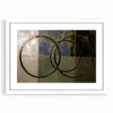 Abstract geometric frame design with a white mat, showcasing a modern aesthetic. Perfect for contemporary decor, enhancing any room's ambiance with minimalistic elegance.