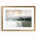 Abstract landscape wall art framed in gold, showcasing vibrant colors and intricate designs, perfect for modern home decor. Ideal for enhancing living spaces.